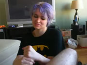 18歲哥德妹吹簫手推龜頭按摩吞精